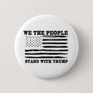 Badge Rond 5 Cm Nous, Le Peuple, Sommes Avec Trump Et Le Don De So