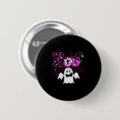 Badge Rond 5 Cm Nous Portons Casquette Sorcière Rose Boo Fantôme C (Devant & derrière)