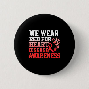 Badge Rond 5 Cm Nous Portons du Rouge pour les Femmes Sensibilisat