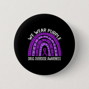 Badge Rond 5 Cm Nous Portons Violet Arc En Ciel Pour La Sensibilis