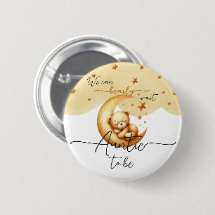 Badge Rond 5 Cm Nous pouvons à peine attendre Mignonne petite ours