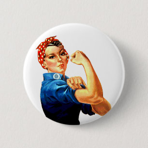 Badge Rond 5 Cm Nous pouvons le faire Rosie la propagande 2ÈME GUE