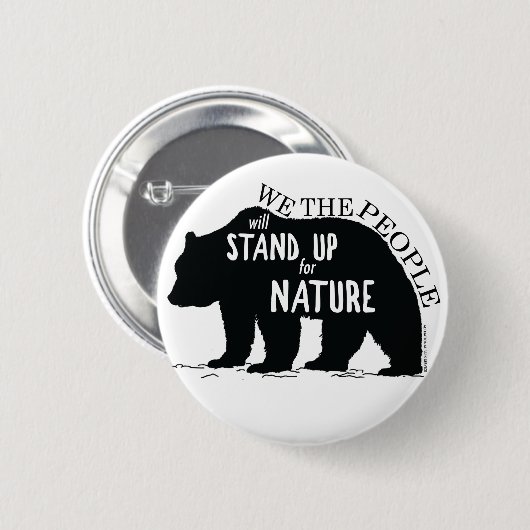 Badge Rond 5 Cm Nous que les personnes représentent la nature - (Devant & derrière)