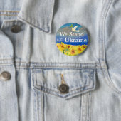 Badge Rond 5 Cm NOUS SOMMES AVEC LE Bouton UKRAINE (En situation)