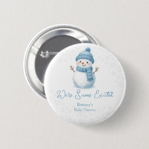 Badge Rond 5 Cm Nous sommes des bonshommes de neige tout excités G