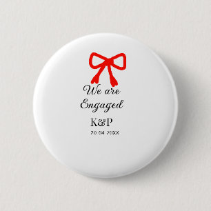 Badge Rond 5 Cm Nous sommes engagés ajouter nom lettre rouge arc t