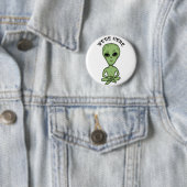 Badge Rond 5 Cm Nous sommes ici UFO Alien Invasion extra Terrestre (En situation)