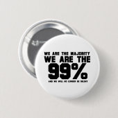 BADGE ROND 5 CM NOUS SOMMES LES 99% (Devant & derrière)