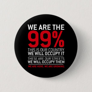Badge Rond 5 Cm Nous sommes les 99% - 99 pour cent occupent Wall