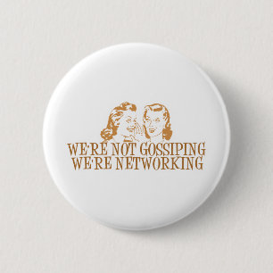 Badge Rond 5 Cm Nous sommes ne bavardant pas nous sommes orange de