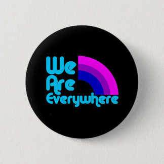 Badge Rond 5 Cm Nous sommes partout noir de Bi