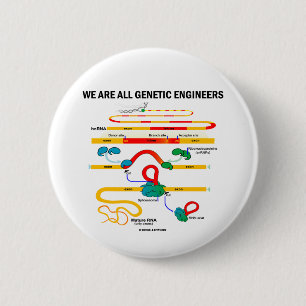 Badge Rond 5 Cm Nous Sommes Tous Génétiques Ingénieurs (épissage A