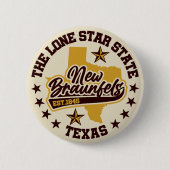 Badge Rond 5 Cm Nouveau Braunfels, Texas (Devant)