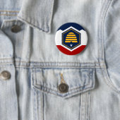 Badge Rond 5 Cm Nouveau drapeau de l'État de l'Utah (En situation)
