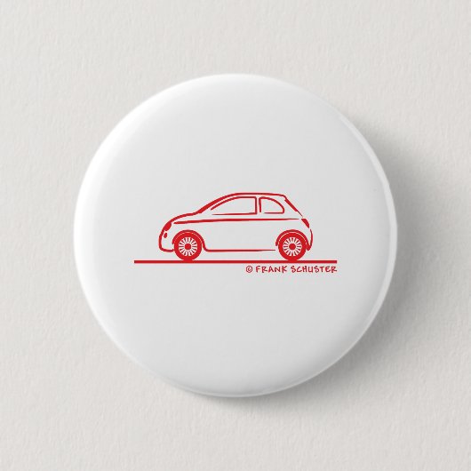 Badge Rond 5 Cm Nouveau Fiat 500 Cinquecento (Devant)