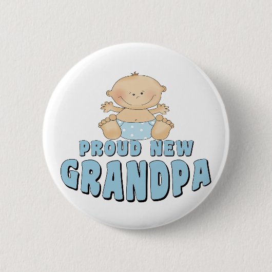 Badge Rond 5 Cm NOUVEAU garçon FIER de grand-papa (Devant)