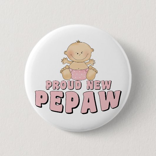 Badge Rond 5 Cm NOUVEAU garçon FIER de Pepaw (Devant)