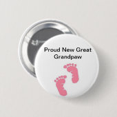 Badge Rond 5 Cm Nouveau grand Grandpaw fier (Devant & derrière)