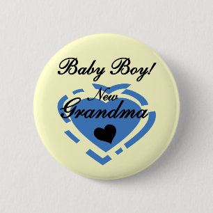 Badge Rond 5 Cm Nouveau Grand-mère Baby Boy Tshirts et cadeaux