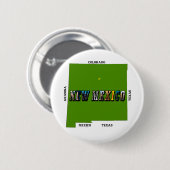 Badge Rond 5 Cm Nouveau Mexique Plan Plan Texte Photo (Devant & derrière)