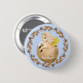 Badge Rond 5 Cm Nouveau-né Baby Unicorn pin (Devant & derrière)