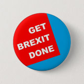 BADGE ROND 5 CM NOUVEAU ! ! - OBTENIR LE BREXIT FAIT LE NIP RETOUR (Devant)