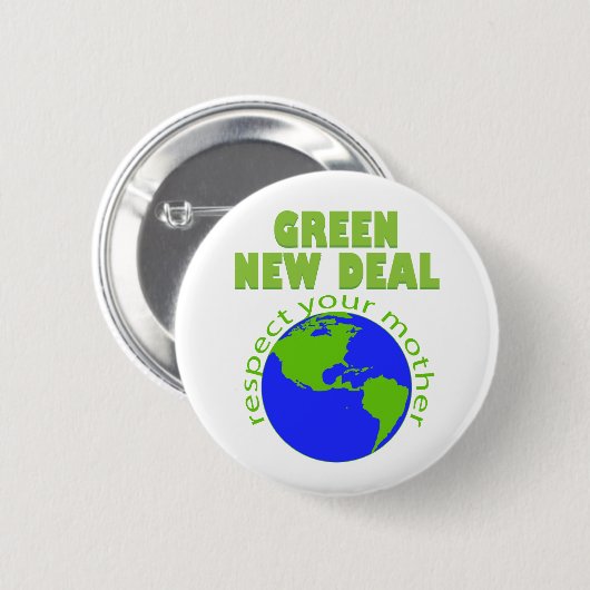 Badge Rond 5 Cm Nouveau pacte vert (Devant & derrière)