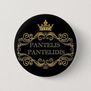 BADGE ROND 5 CM NOUVEAU ! ! - PANTELIS PANTELIDIS PANNEAU RETOUR