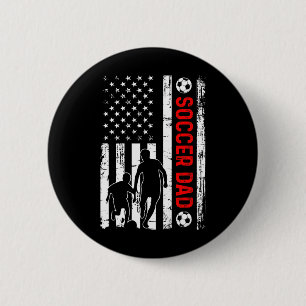 Badge Rond 5 Cm Nouveau Papa Bientôt Papa Footballeur Rétro Améric