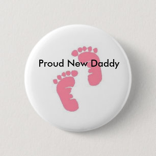 Badge Rond 5 Cm Nouveau papa fier