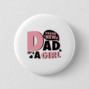 Badge Rond 5 Cm Nouveau papa fier c'est papa d'hommes de cadeau de