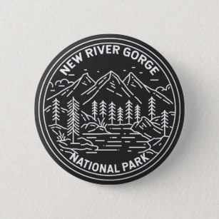 Badge Rond 5 Cm Nouveau Parc national de la Gorge de la rivière Mo