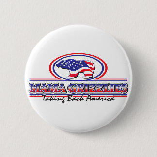 Badge Rond 5 Cm NOUVEAU-Patriote-Grizzly