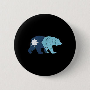 Badge Rond 5 Cm Nouveau porte-drapeau de l'État du Minnesota
