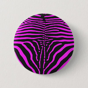 Badge Rond 5 Cm Nouveau rose noir Zèbre Accessoires d'impression -