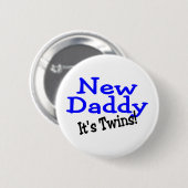 Badge Rond 5 Cm Nouveaux jumeaux de papa (Devant & derrière)