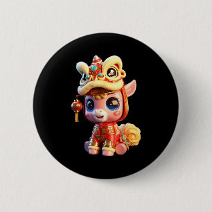 Badge Rond 5 Cm Nouvel An chinois du cheval 2026 Nouvel An lunaire