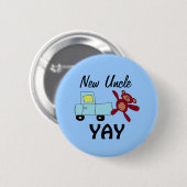 Badge Rond 5 Cm Nouvel oncle Button (Devant & derrière)