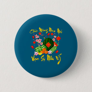 Badge Rond 5 Cm Nouvelle année lunaire vietnamienne Chuc Mung Nam
