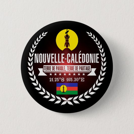 Badge Rond 5 Cm Nouvelle-Calédonie (Devant)
