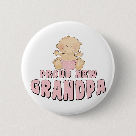 Badge Rond 5 Cm NOUVELLE fille FIÈRE de grand-papa (Devant)