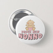 Badge Rond 5 Cm NOUVELLE fille FIÈRE de Nonno (Devant & derrière)