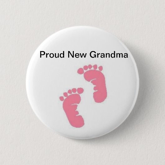 Badge Rond 5 Cm Nouvelle grand-maman fière (Devant)
