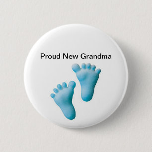 Badge Rond 5 Cm Nouvelle grand-maman fière