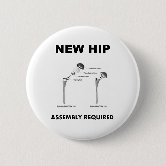 Badge Rond 5 Cm Nouvelle hanche - Assemblage requis (Devant)