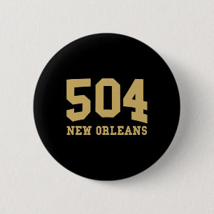 Badge Rond 5 Cm Nouvelle-Orléans Indicatif régional 504 - Fierté d