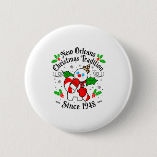 Badge Rond 5 Cm Nouvelle-Orléans M. Bingle Tradition de Noël Bonho