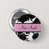 Badge Rond 5 Cm Nouvelle tante (Devant & derrière)