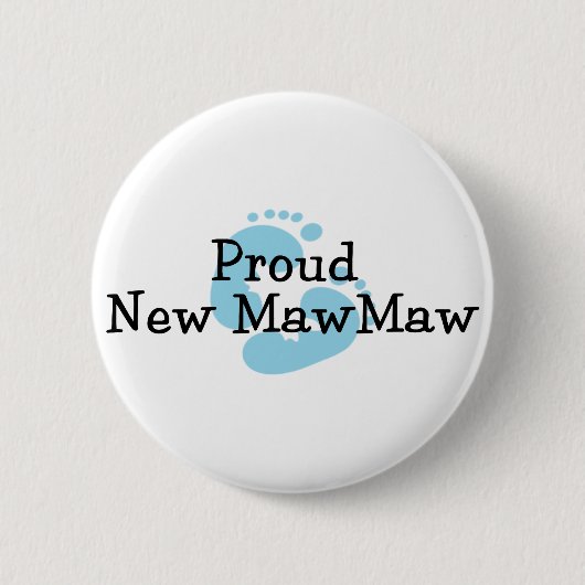 Badge Rond 5 Cm Nouvelles empreintes de pas fières de bébé de (Devant)