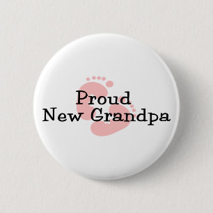 Badge Rond 5 Cm Nouvelles empreintes de pas fières de bébé de